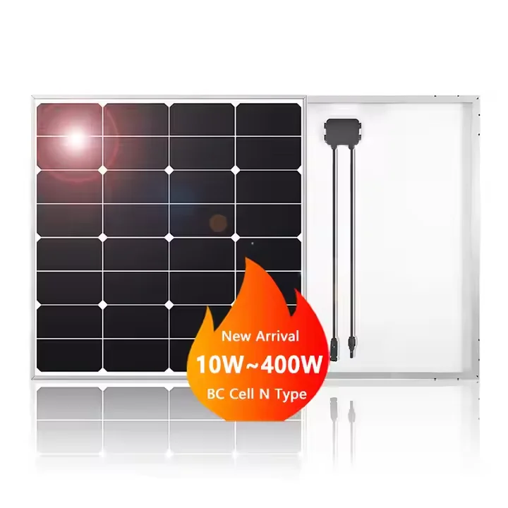 Low Price IBC Solar Module Pv Panel 18V 36V 100W 120W 150W 200W Black Solar Panel Rigid Outdoor