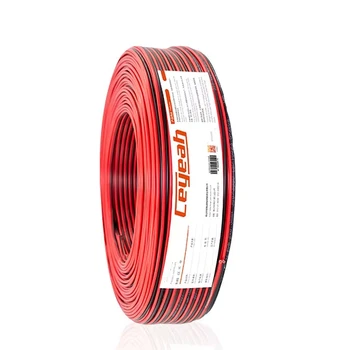 Balanced Twin CCA Electrical Wire, 18-12AWG, Red/Black, 500Ft/152M, for Hifi Car Audio Cables.