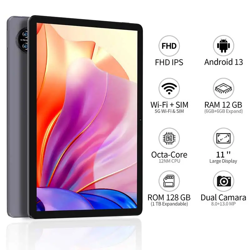 タブレット 11インチ Android 12GB RAM 128GB ROM SVITOO Tablet PC 11