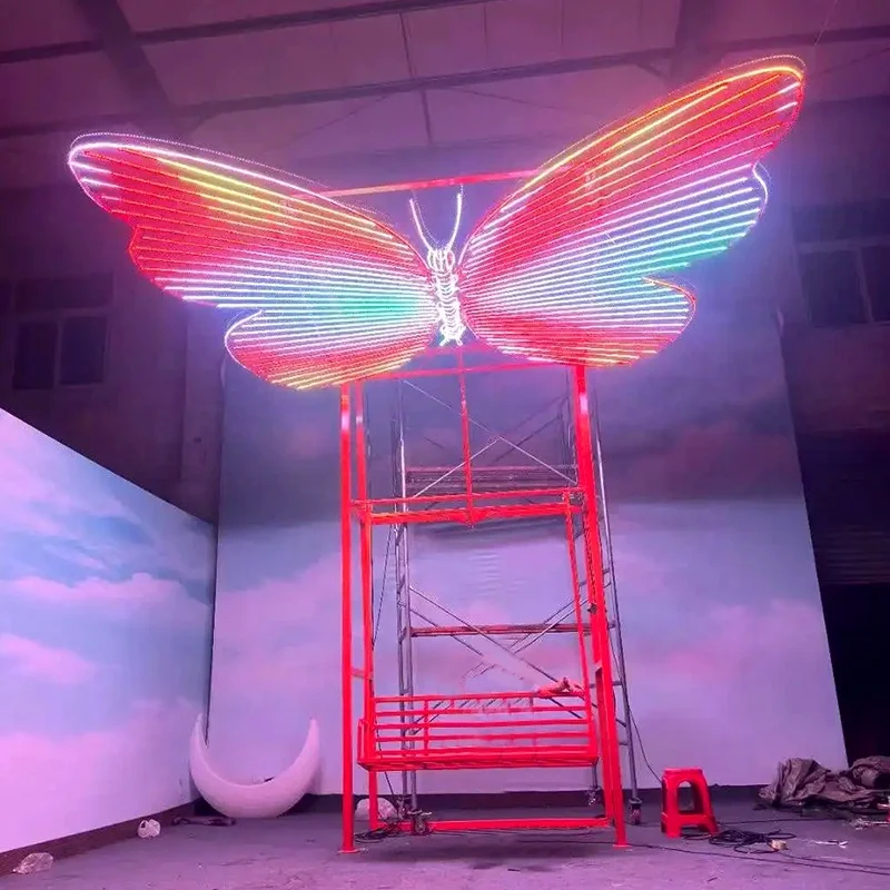 Magic Rocking Chair Butterfly Swing Interactive LED Rocking Chair - Custom Outdoor Lighting ...