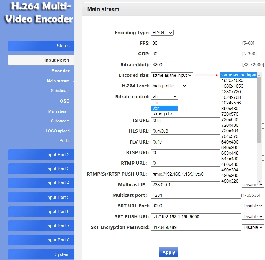 Uray 8 In 1 H.264 Hdmi To Ip Video Encoder Iptv 8 Channels Live ...