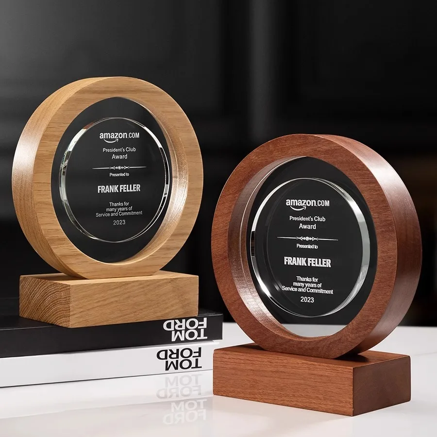 Buy In Bulk New Wooden Trophy Shield Custom Engraving - View #3