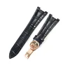 Boucle en or noir-rose-Z19