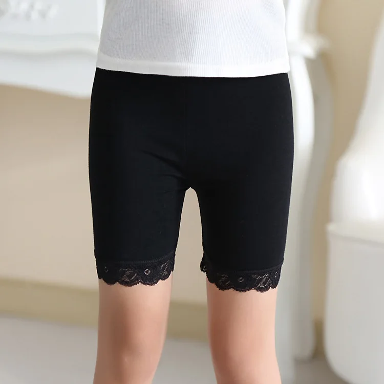 Summer New Super Soft Girls Pants Anti Light Modal Breathable Safety Panties Stretchy Lace Student Girls Legging Shorts