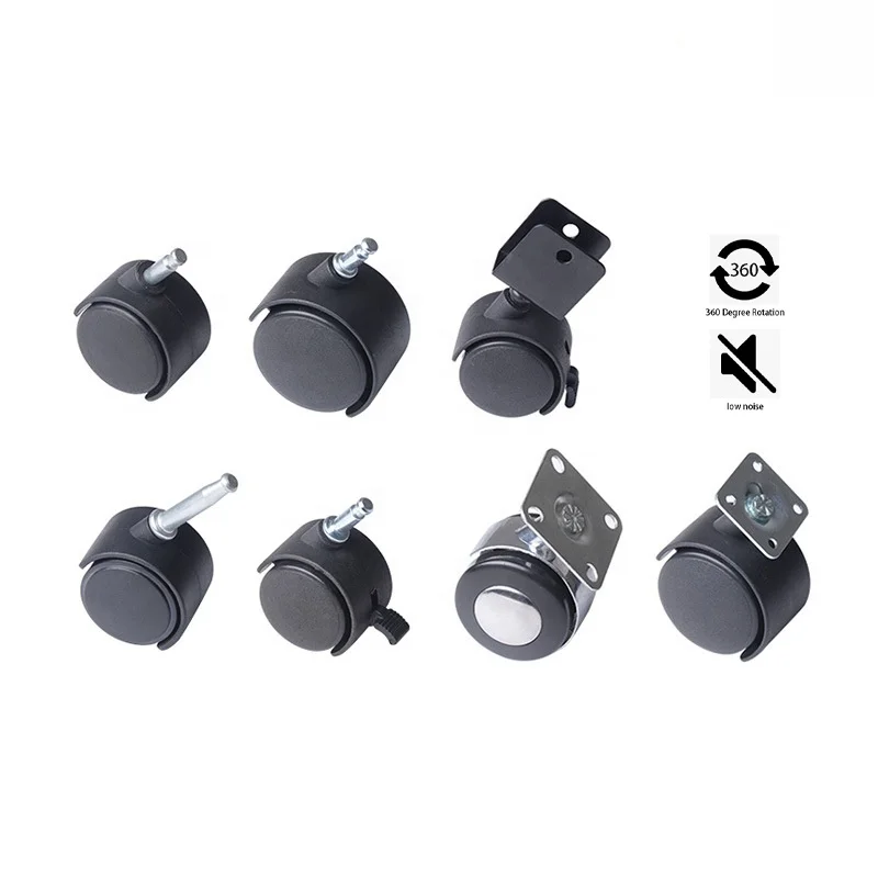 3/4/5インチ キャスターホイール、トロリー家具キャスター、高耐久ステアリングキャスター、固定プレートとボールベアリング付き(カラ 適切なキャスター の選び方：素材から耐荷重までの包括的ガイド 高耐久キャスター、ナイロンスイベルキャスター、ダブルベアリングキャスター、ユニバーサル360度回転、精密ベアリング、トロリーキャスタ