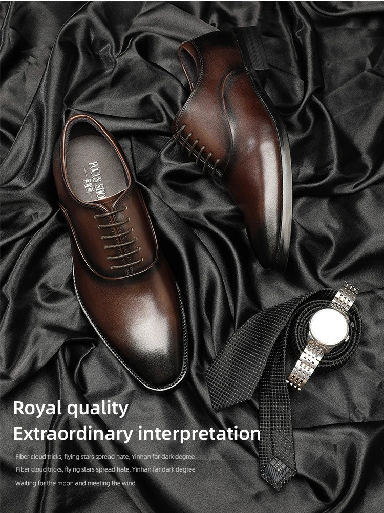 Wholesale Men's Genuine Leather Business Dress British Style High End ...