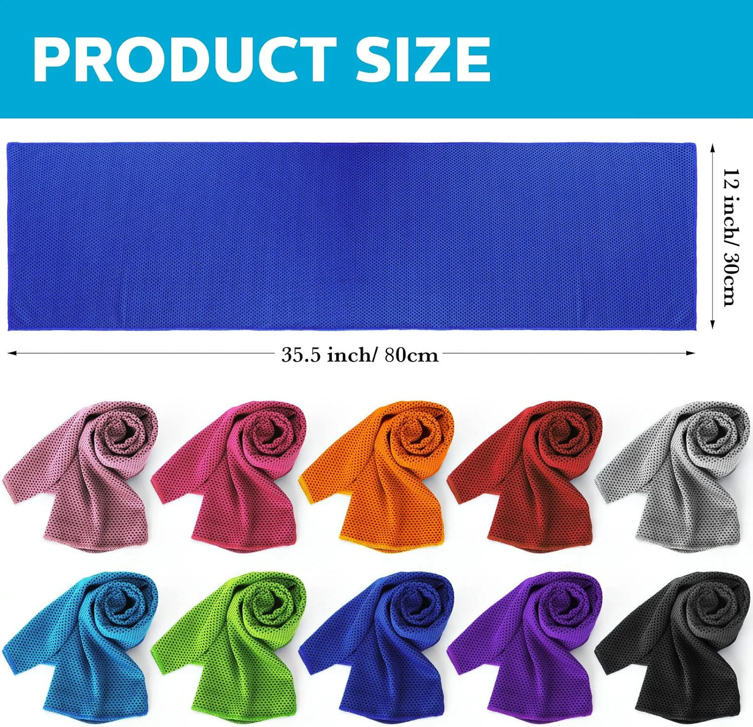 Custom Instant Cooling Microfiber Neck Towel Eco-Friendly Plain Style for Hot Weather Logo Imprinted Ice-Cold Effect factory