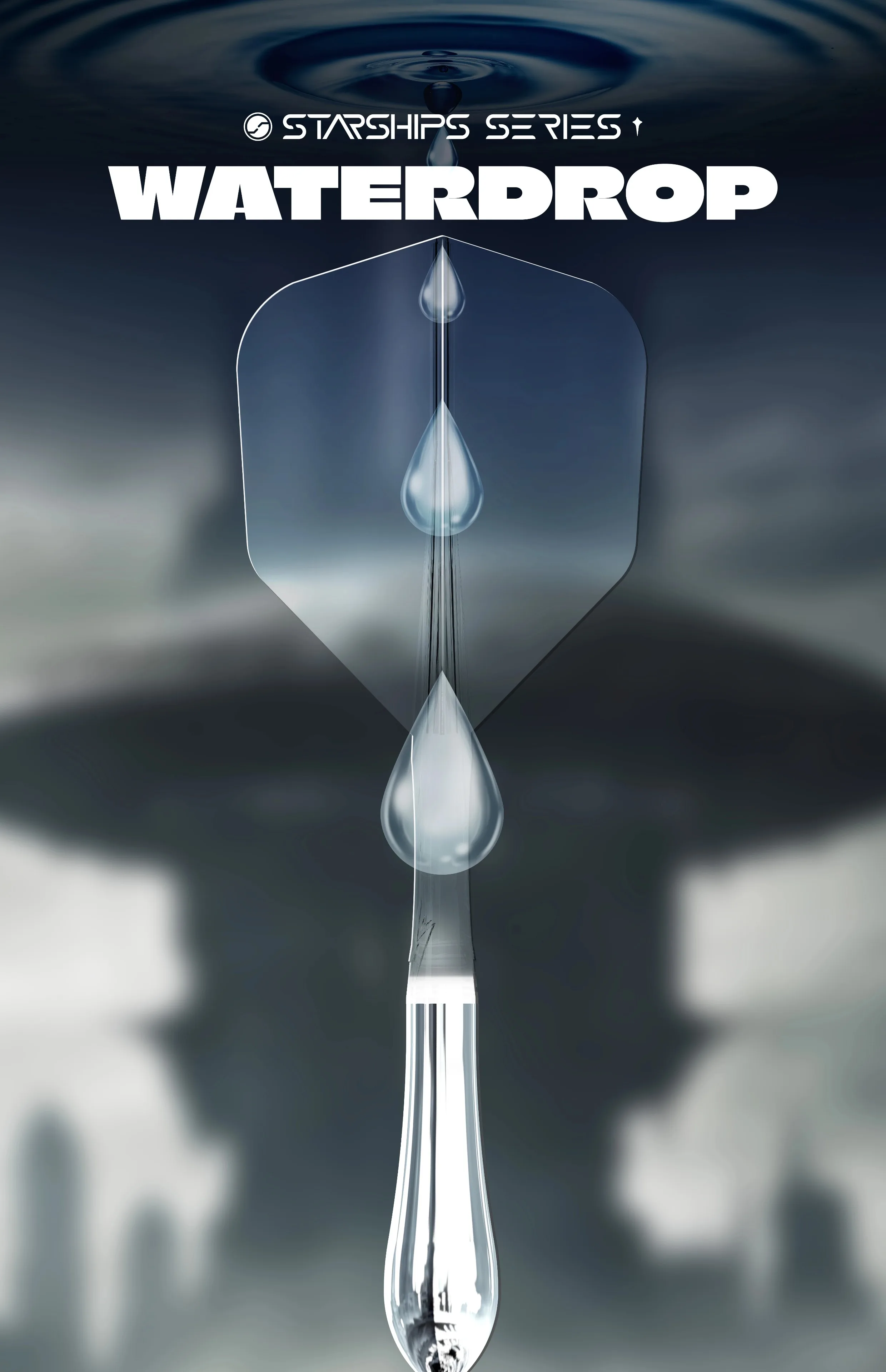 High-End Caliburn Starship Series Waterdrop Steel Tip Darts Set