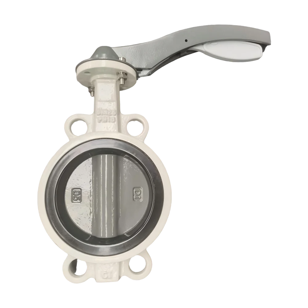 Aluminum Alloy Wafer Type Handle Operated Butterfly Valve, Lightweight Manual Butterfly Valve, for Ventilation and Water Pipe