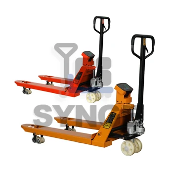 SYNGE 1 Ton Manual Pallet Jack Truck Powered Pallet Truck with 1000 kg Scale for Restaurant Industries