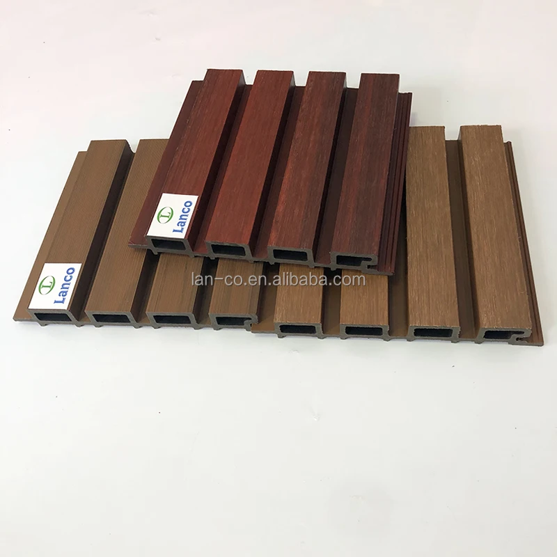 Exterior Decoration Co Extrusion Wooden Plastic Composite 3D WPC Wall Panel