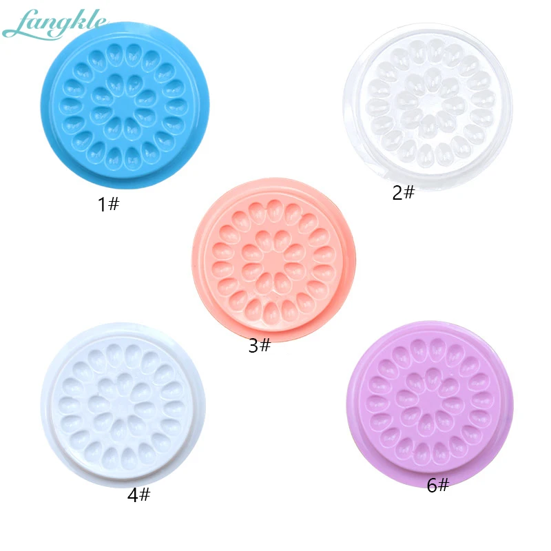 Fangkle 6colors Colorful 47mm Plastic Eyelash Glue Holder With Sticker ...