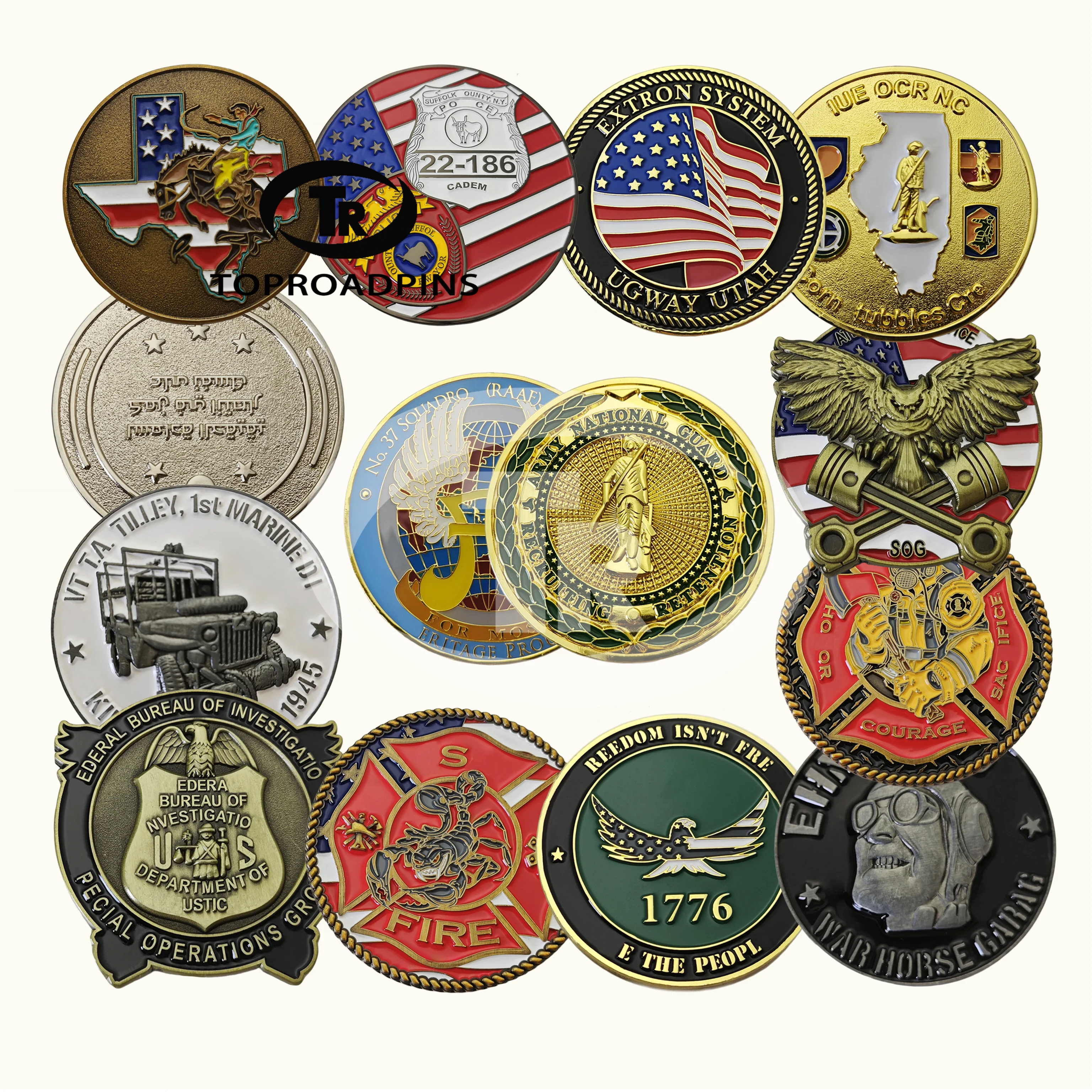 1.57 Inch Zinc Alloy Double-Sided 3D Eagle
