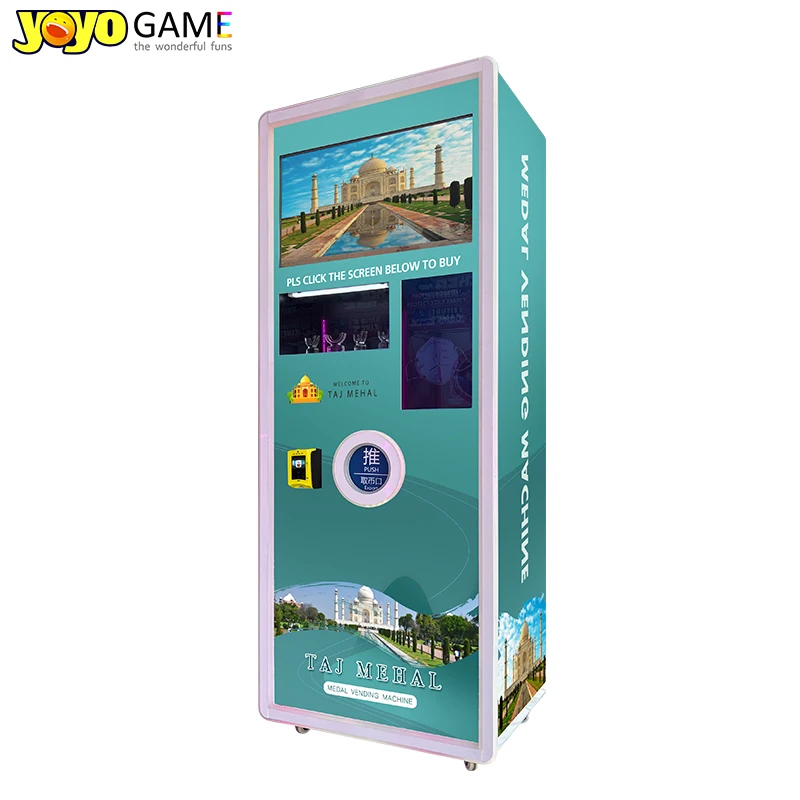 32 Inch Touchscreen Medal Vending Machine with 300-600 pcs Capacity and 1 Year Warranty for Souvenir Coins