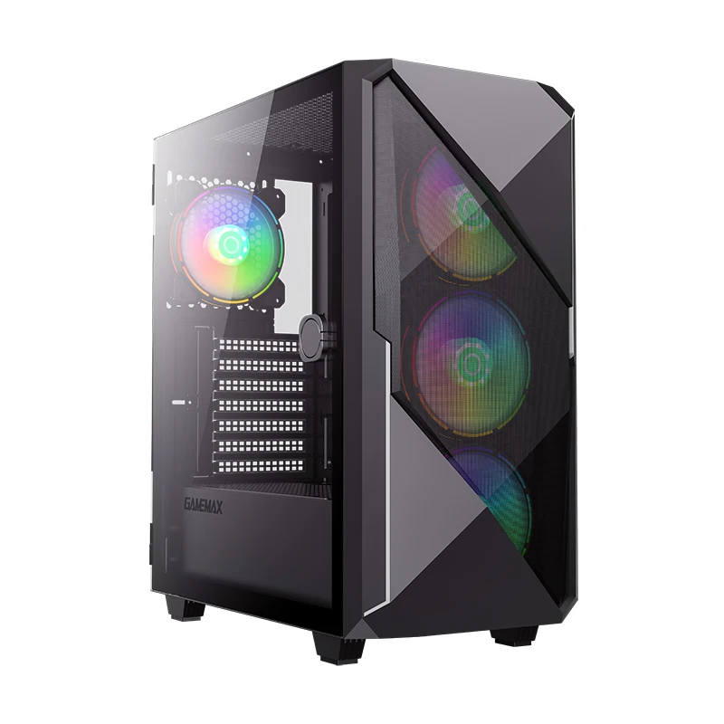 Gamemax Revolt ARGB Gaming Mid-Tower PC Case Tempered Glass, FanS Included  Supports Up to ATX | Revolt Buy, Best Price. Global Shipping.