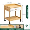 Original white single-drawer bedside table (with wheels)