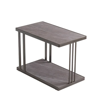 Modern Furniture Side Tables Stainless Steel Coffee Table With Marble Top Living Room Sofa End Table