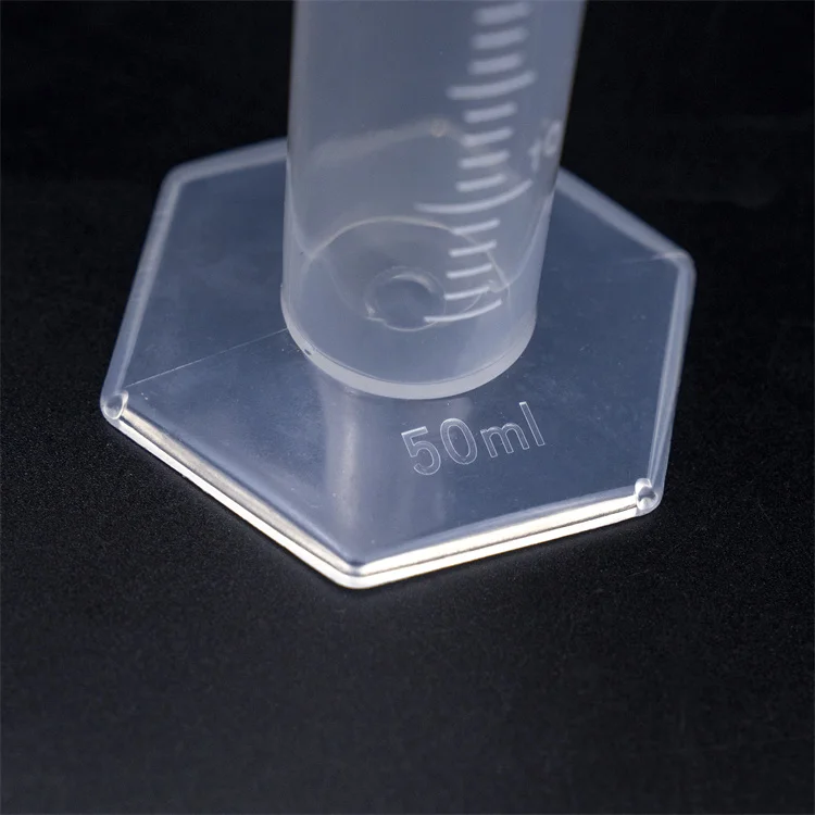 25ml 50ml 100ml 250ml 500ml 1000ml 2000ml Laboratory Plastic Clear Graduated Measuring Cylinder