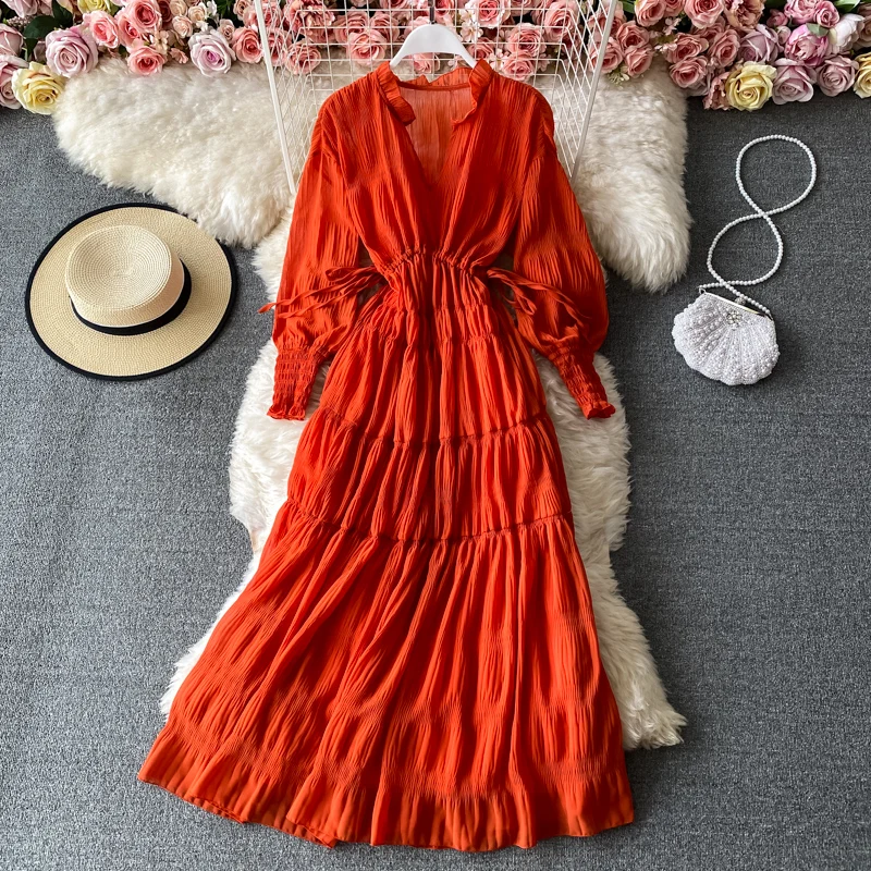 knee length dresses for ladies Three-dimensional Flower Mesh Lantern Sleeve Top Short Female Lace Sh –  JulyProm