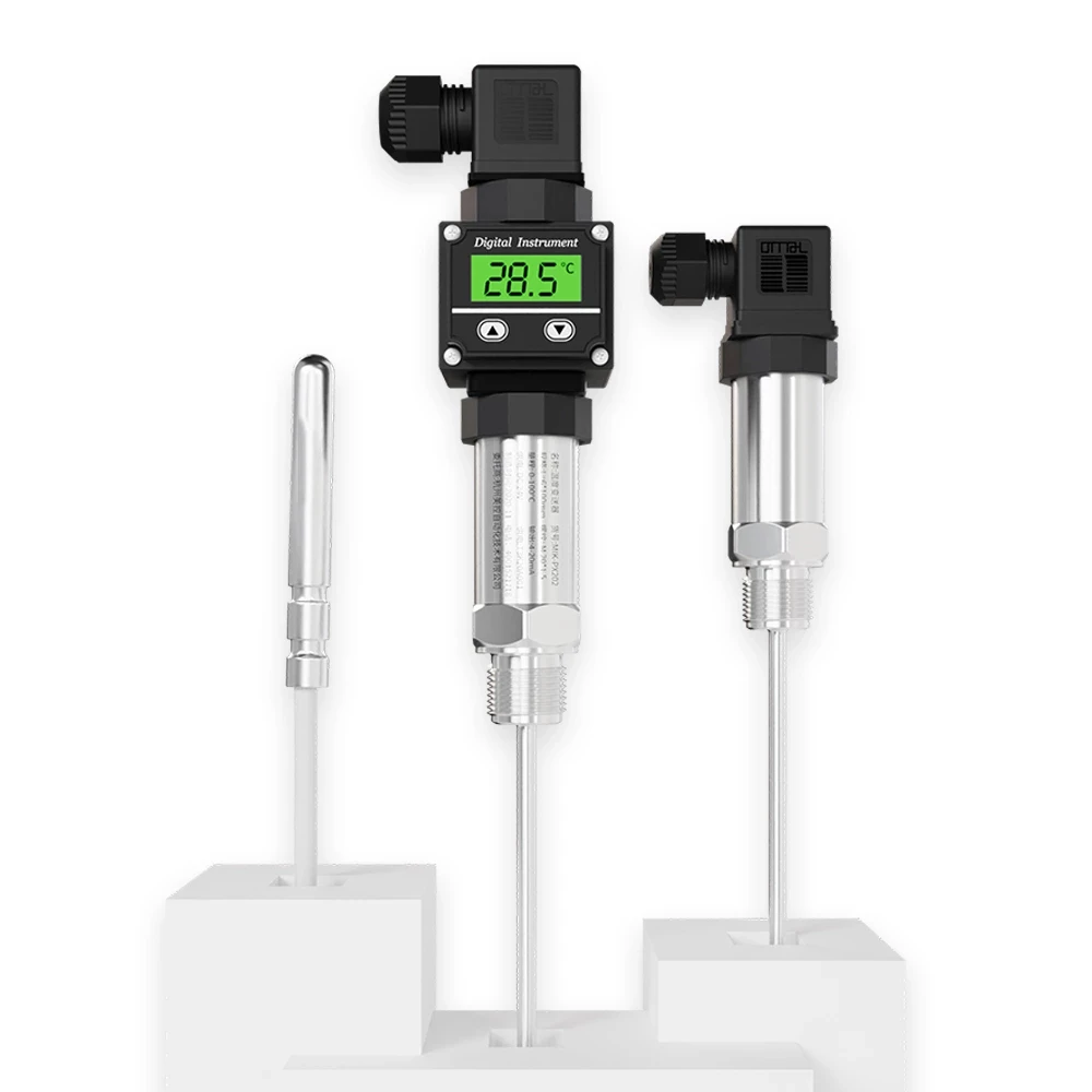 SUP-P202 Industrial Pt100 RTD Temperature Sensor Transmitter 4-20mA RS485 Modbus with Stainless Steel Probe