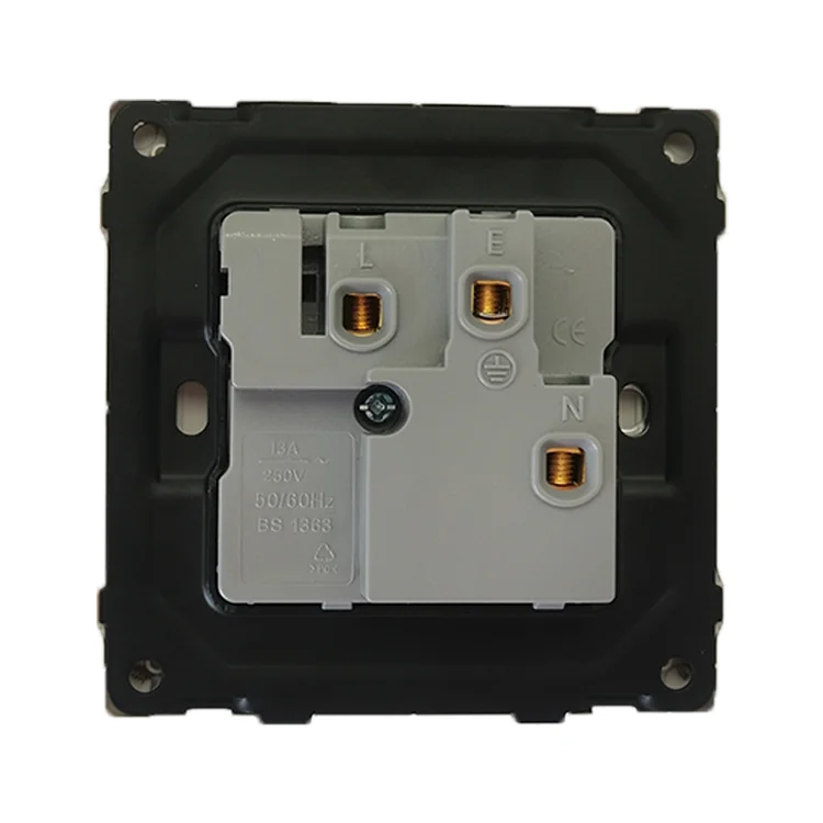 British Standard 15A/16A Three Pin and One Gang Neon PC Material Household Smart Electrical Sockets Switches