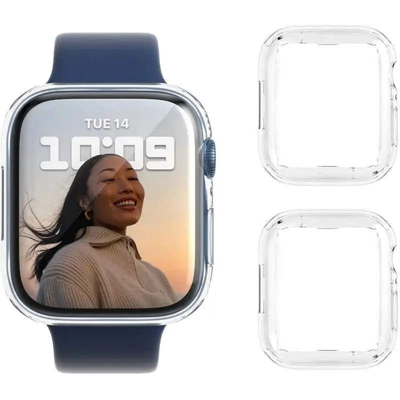 product tpu clear smart watch protective case for apple iwatch series10 unobstructed charging soft tpu edge overall protective case-7