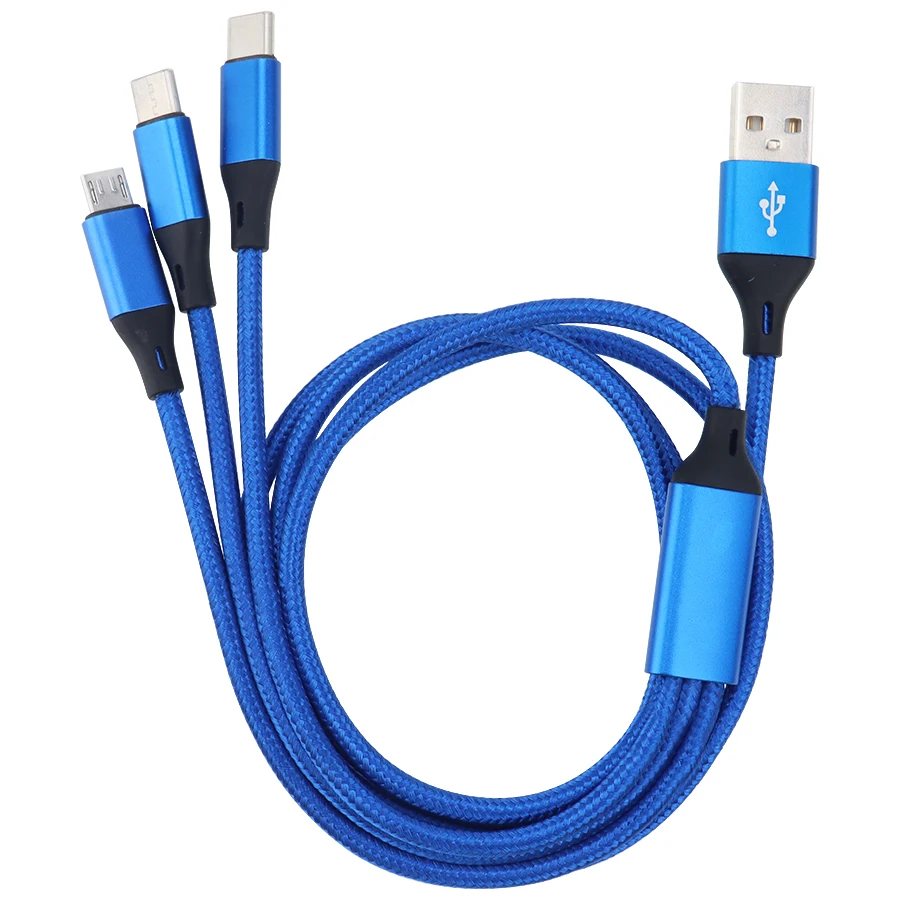 Usb-кабель 3 в 1 для быстрой зарядки и передачи данных, 3 дюйма, 1/3 в 1