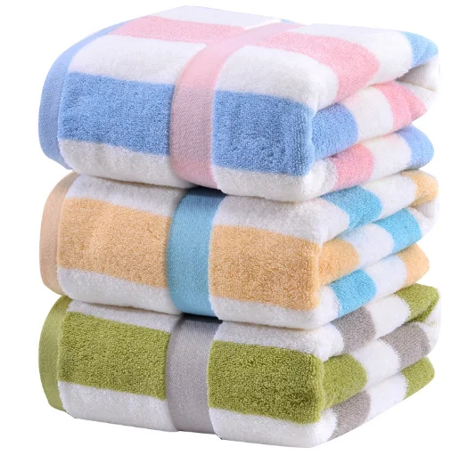 QK Large Size 100% Cotton Bath Towel Beach Wash Cloths Travel Towel Soft for Adults Good Water Absorption Bathroom Accessories