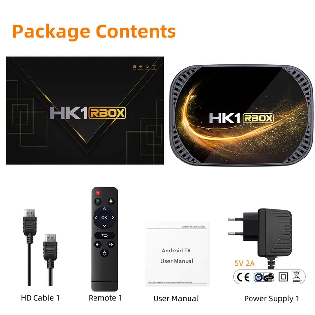 HK1 RBOX X4S Set Top Box S905X4 4G/64G 8k Network HD Player Android 11 TV  Box