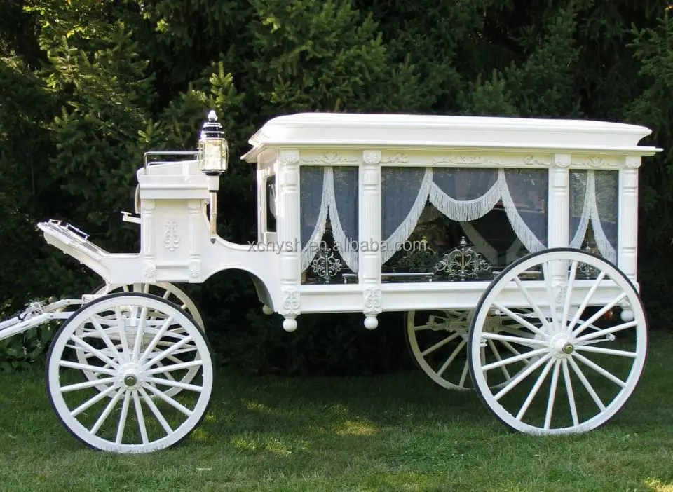 White Horse Drawn Funeral Hearse Carriage/nigerian Funeral Hearse Wagon Carriage/antique White