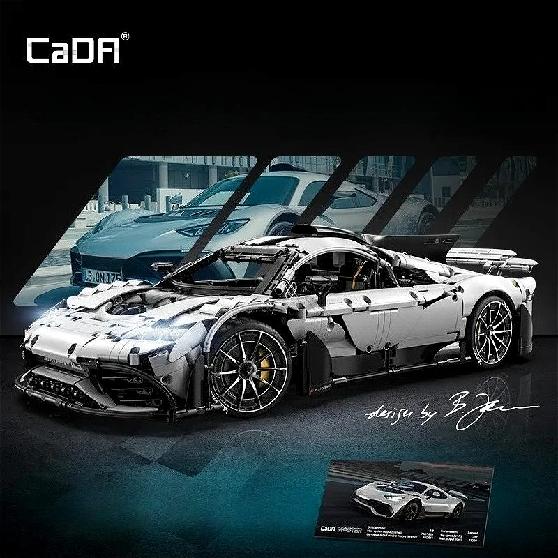 Cada C61503W MOC City 1:8 Big High-Tech Sport Car Super Racing Car Model Kit Bricks for Adult Gifts 3295pcs Building Blocks Sets