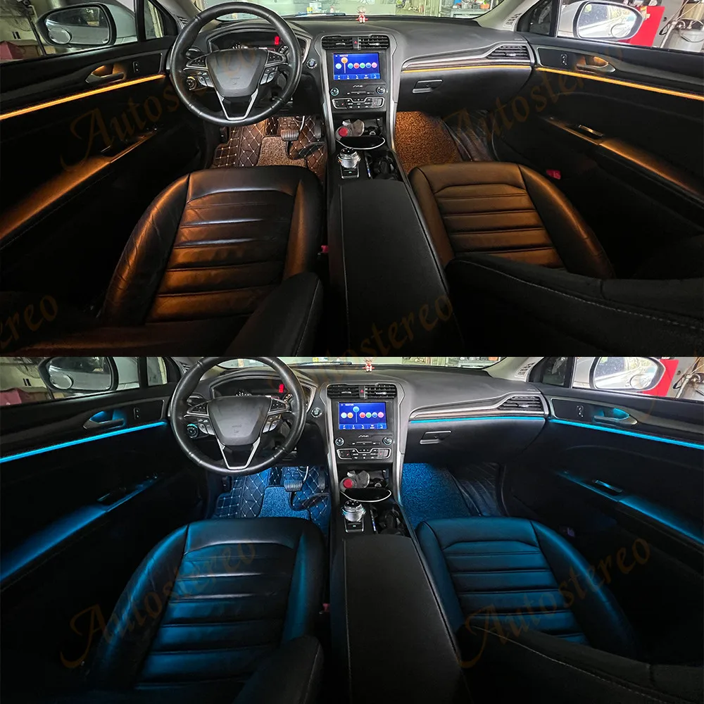 Car Ambient Light Dashboard Display for Ford Mondeo SYNC 3 2013-2021 LED Multimedia Player Interior Atmosphere Lamp