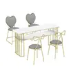 Mesa doble de 120cm + silla mariposa 2 + silla corazón 2