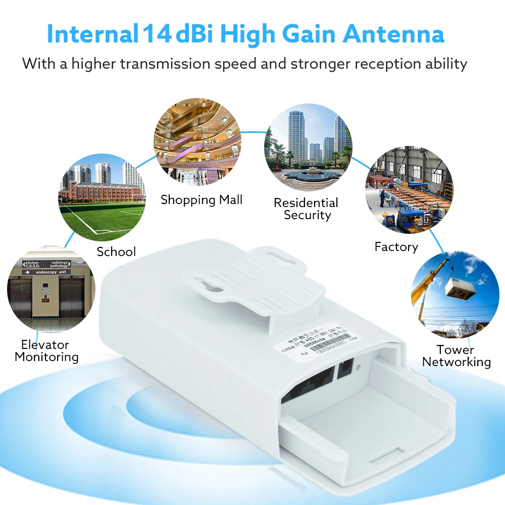 Outdoor WIFI router wireless bridge 5.8G AP 2KM long range 450Mbps wireless AP  with 1*10/00M network port 1PC/2PCS