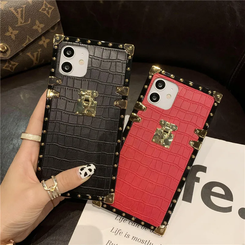 Wholesale Glitter Square Trunk Phone Case Cover For iPhone 13 11