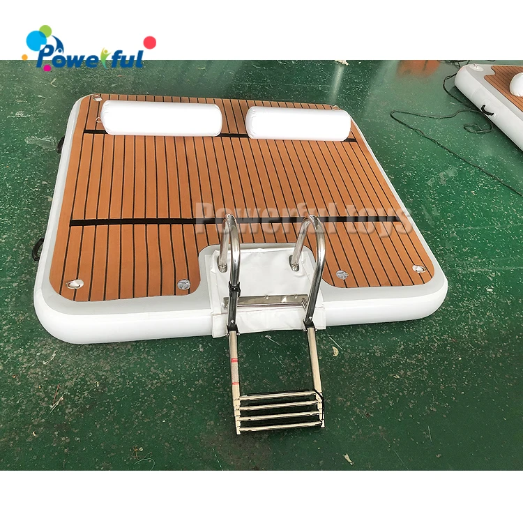 EVA Non-slip Inflatable Floating Dock Water Park Jet Ski Dock Person  Inflatable Water Floating Island