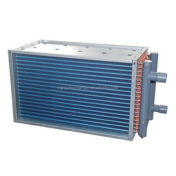 Copper Tube Hydrophilic Aluminum Fins Heat Exchanger Chilled Water Coil For HVAC AHU Coil Replacement