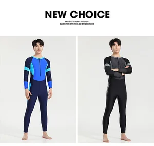 Men's Large Size Full Body Swim Brief Long Pants Sexy Summer Wetsuit  Sunscreen Breathable Swimwear beachwear