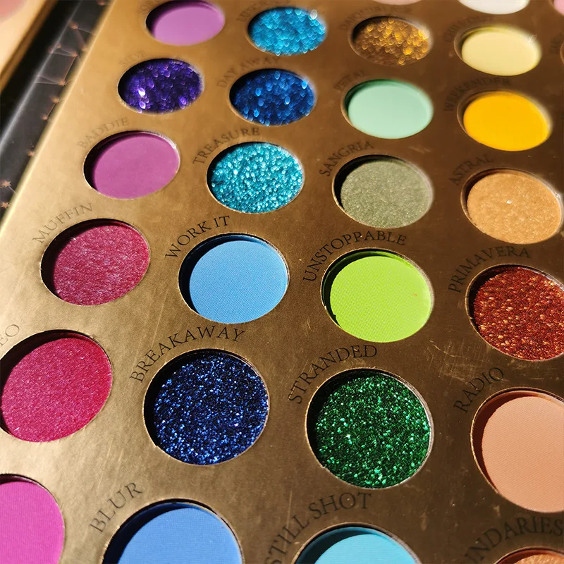 
 96 оттенков, лимон, палитра теней, частная марка, матовые, яркие, Пудровые, водостойкие, легкие, цветные тени для век, оптовая продажа  