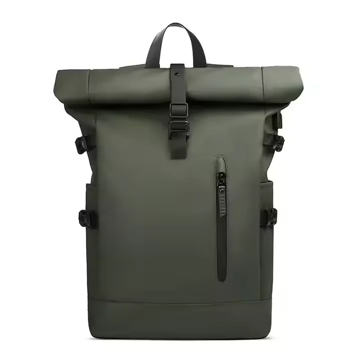 Professional Slim Laptop Backpack for MacBook Unisex Business Backpack Detachable Handle Waterproof Nylon Lining Zipper Closure