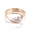 Real solid 14k gold lab diamond ring