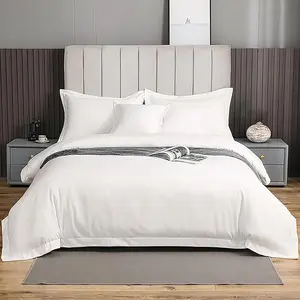 Plain Bedding Luxury Bed Cover King Cotton Sheets Bed Sheet Set 100 Cotton Duvet Cover Set for Hotel