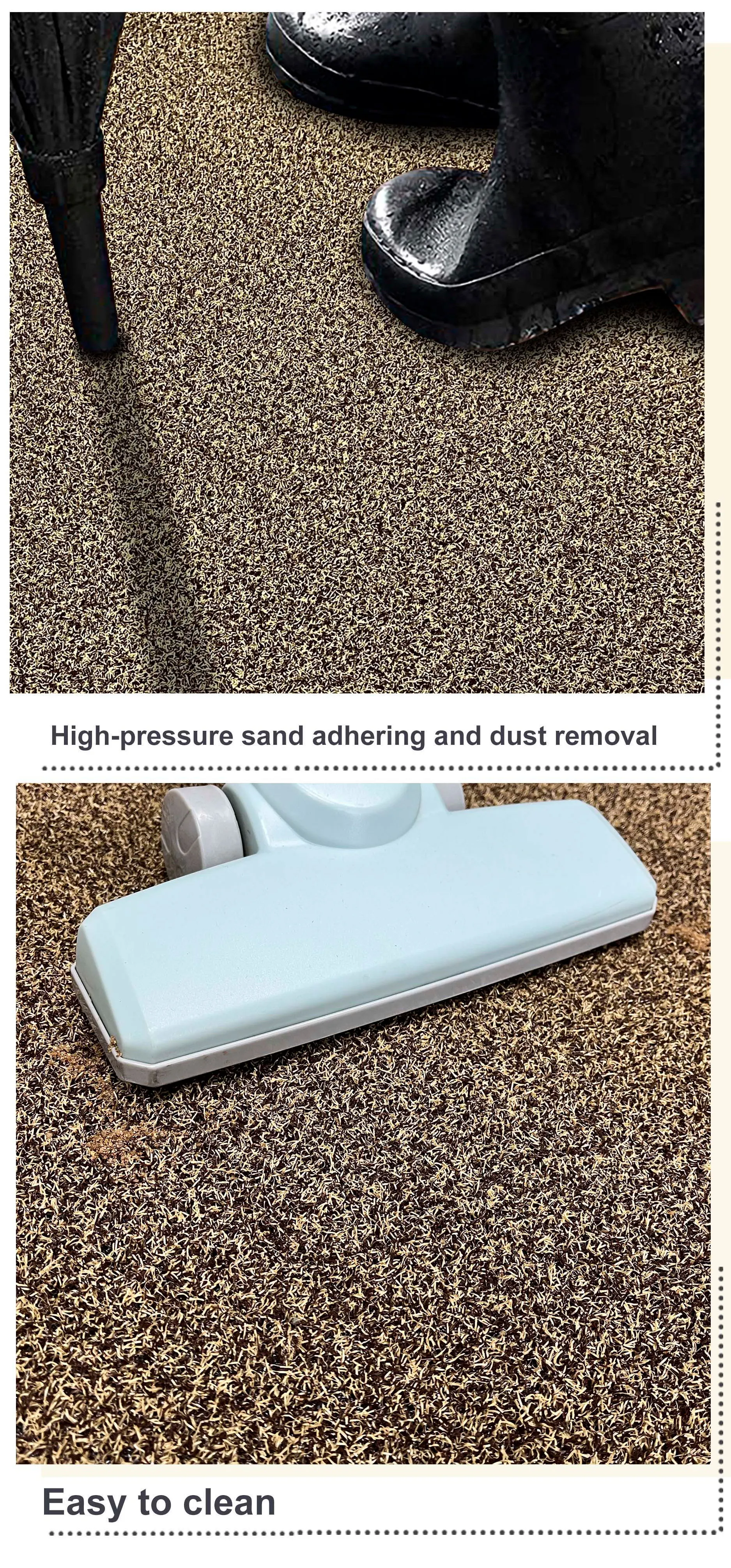 Indoor Outdoor Tufted Grass Floor Mat Machine Made Novelty Dusted Carpet TPE Backing Carpet Mat Home(图5)