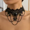 Collana con Strass Neri