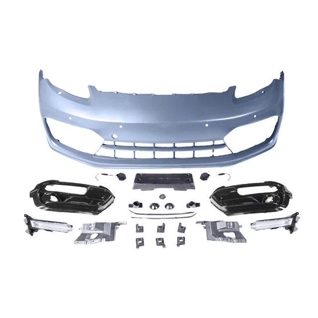 For 2010-2013 year panamera 970.1 upgrade to 2017-up 971 pp material GTS style front bumper body kit LED lights