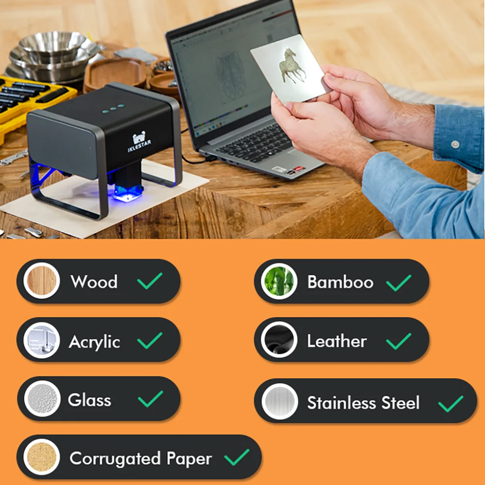 5500mWレーザー彫刻機 Mini Laser Engraver CNC アプリ制御付き