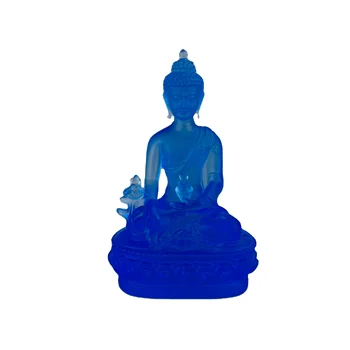 Handmade Figurine Crystal Art Glass Crystal Medicine Buddha Crystal Crafts for Home Decoration