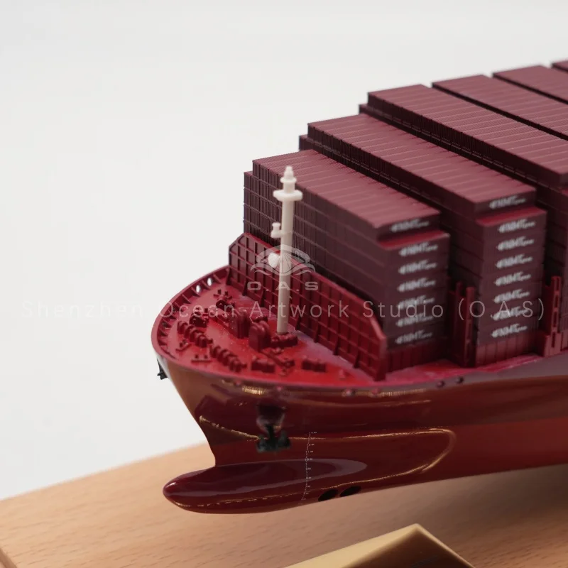 This exquisite Ever Green ship model perfectly restores classic cargo shipment vessel features with precise scale and delicate details. Handcrafted with premium materials, it boasts realistic outlines, vivid painting and solid structure. Ideal as a high-end decorative ornament for offices, reception rooms and exhibition halls. Custom logos and colors are available to meet personalized needs. Professional factory making ensures stable quality, suitable for corporate business gifts, shipping commemorative collections and industry celebration presents worldwide.Amber@vesselmodel.com Tel: +86 18038048785