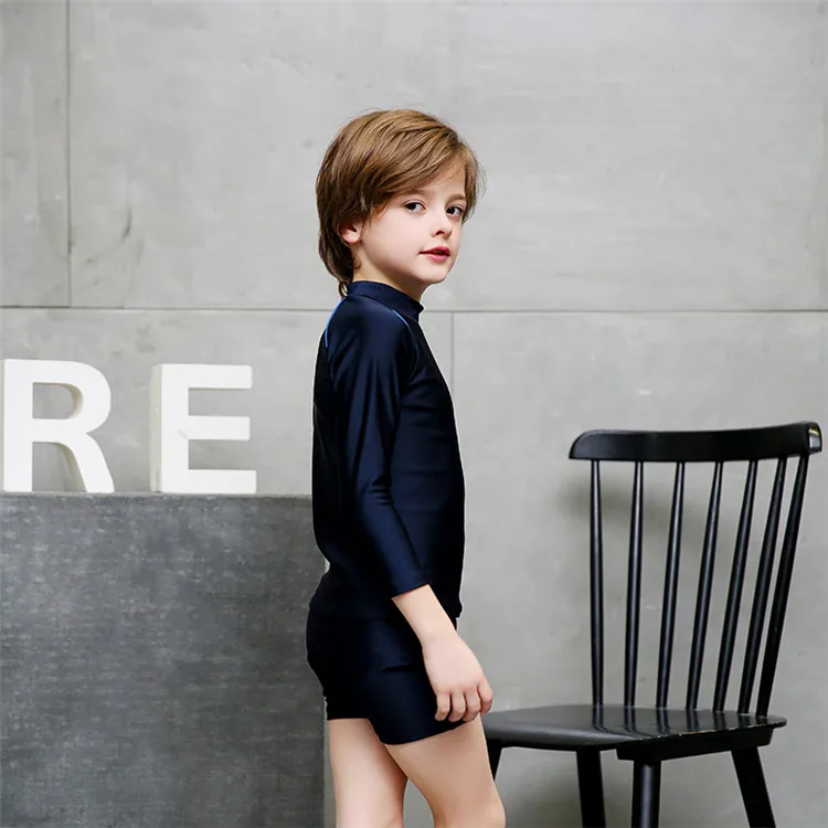 quality shark stripe boys swimsuit training swim trunks swimming