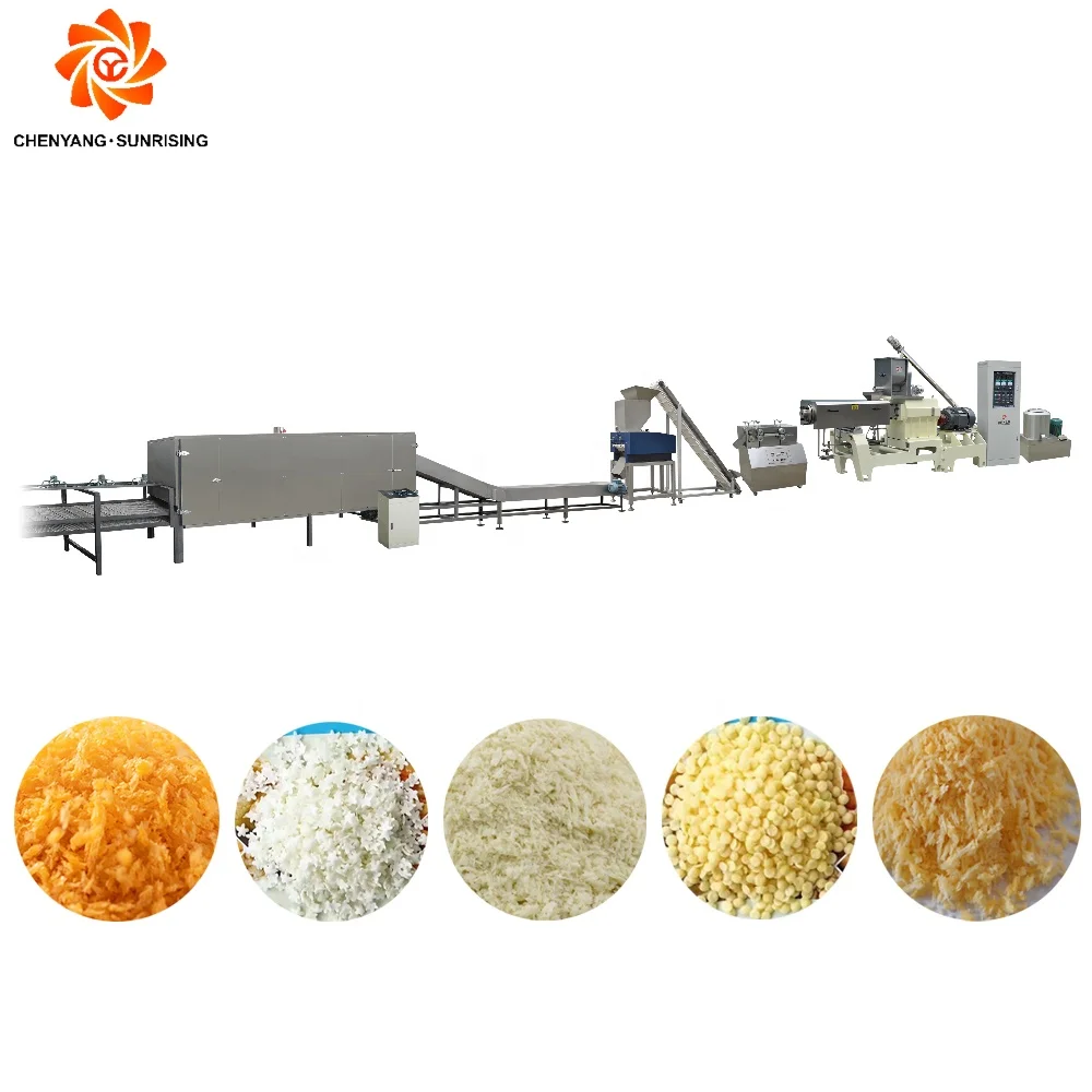 Automatic Production Line Extruder 200-500kg/h Panko Bread Crumb Breadcrumb Making Extruder Machine